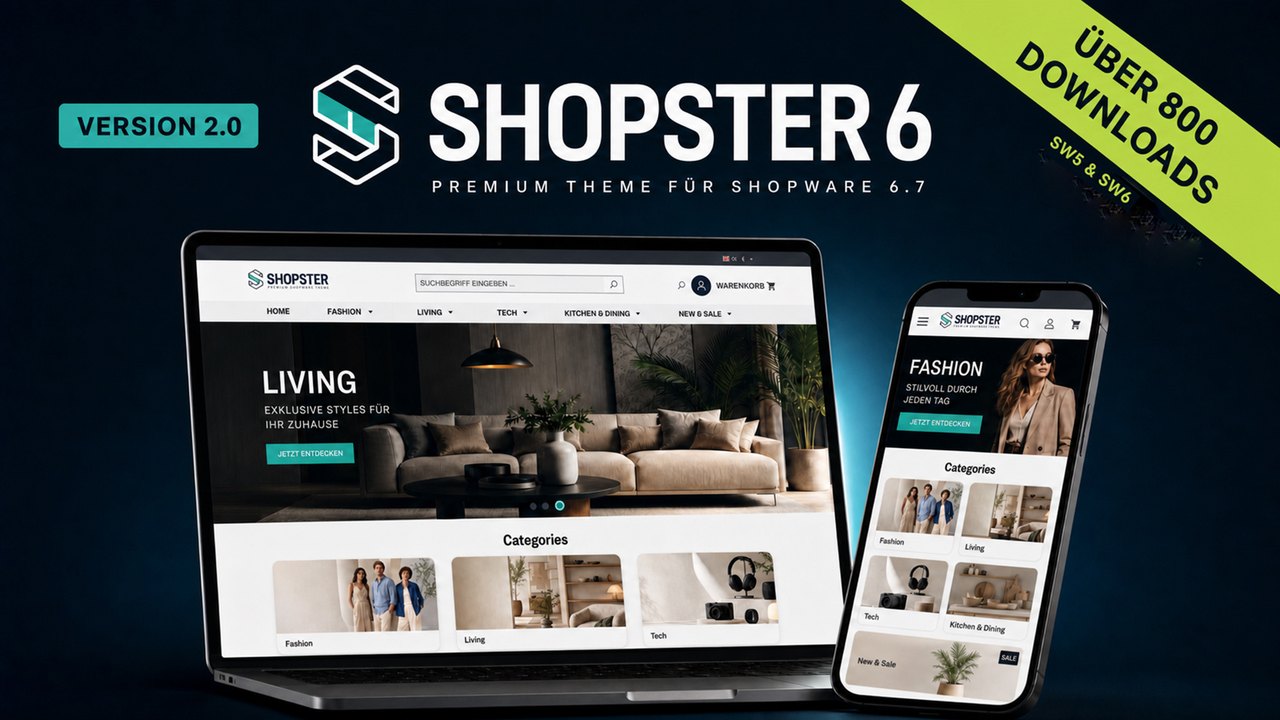 Vorschau des Shopware-Themes Shopster